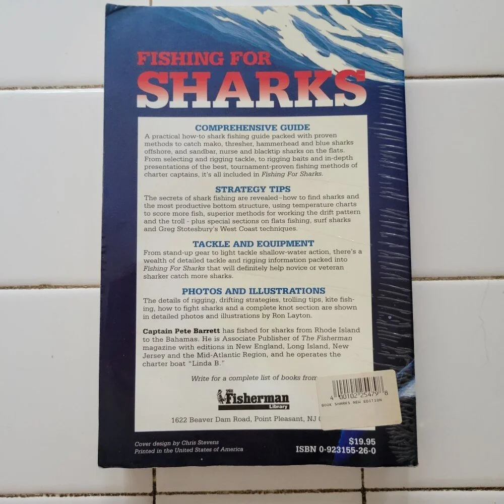 Fishing For Sharks By Captain Pete Barrett Book Guide Reference Educational Tips